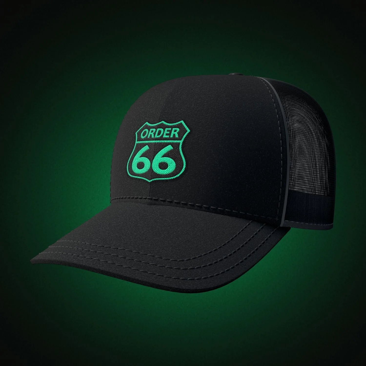 Order 66 Hat Modern with Green Logo - Image 3