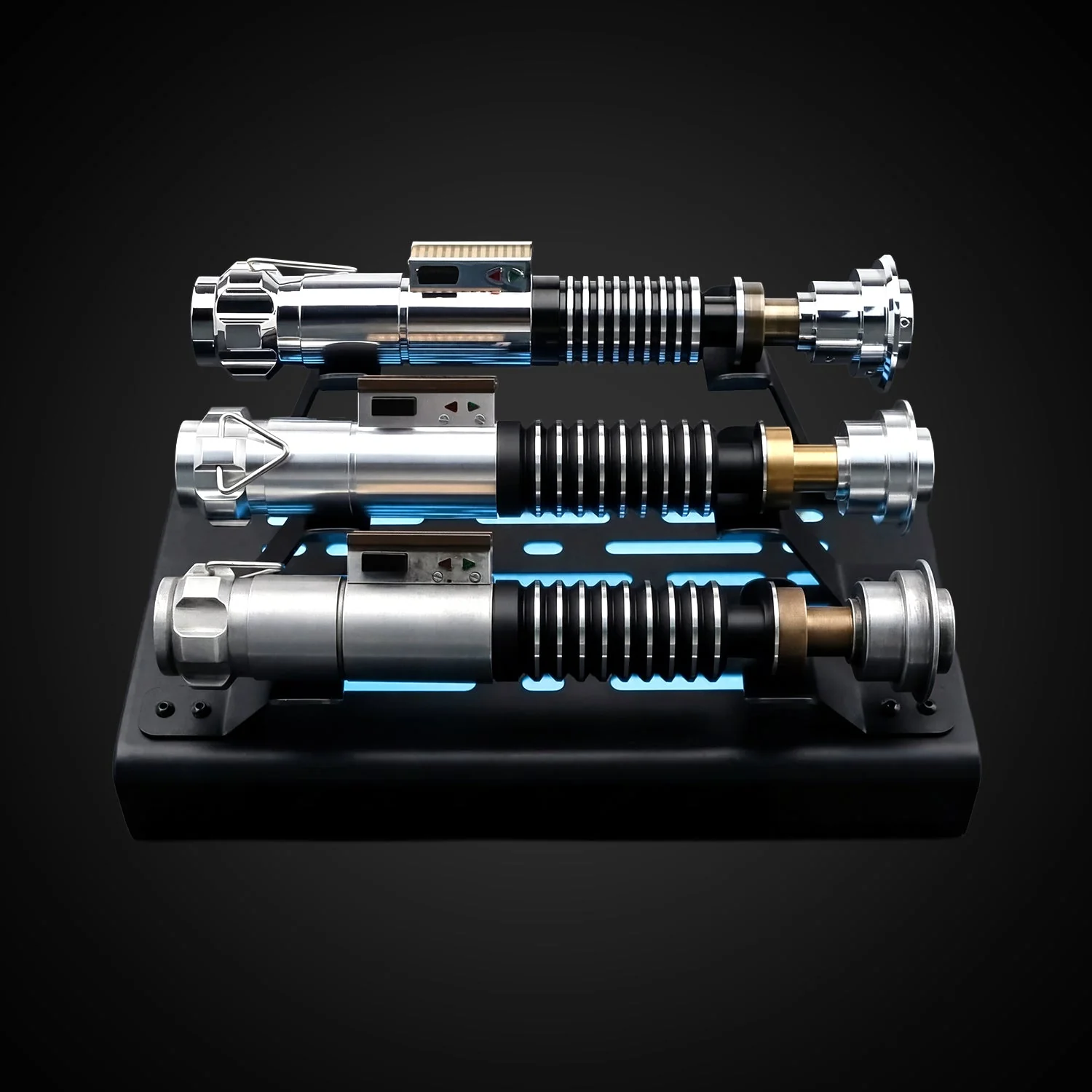 Light Up Metal Triple Saber Stand Display (Holds 3 Sabers RGB)